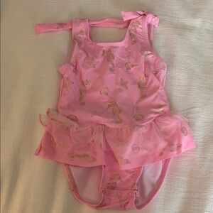 Snapper Rock Pink Swimsuit with Gold Starfish